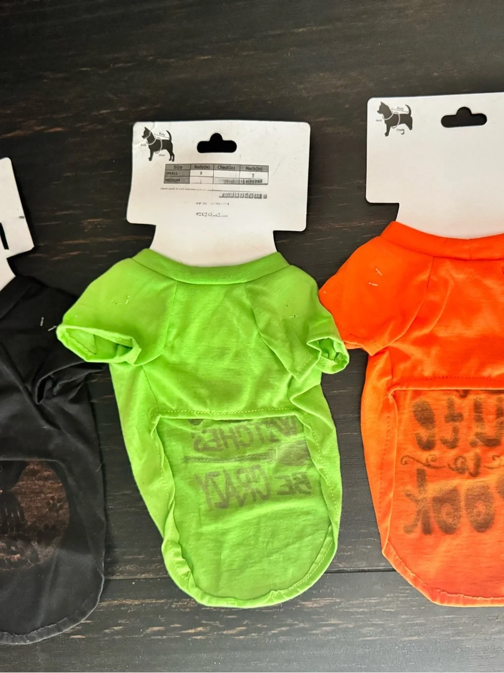 NWT! Set of 3 Happy Halloween Novelty Pet Tee Small 9”